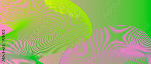 Abstract background with wavy shapes and fluor colors