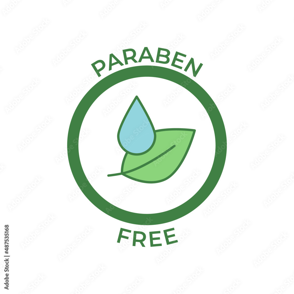 paraben free icon in color icon, isolated on white background 