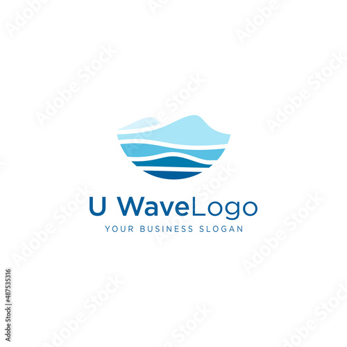 U WAVE LOGO DESIGN VECTOR
