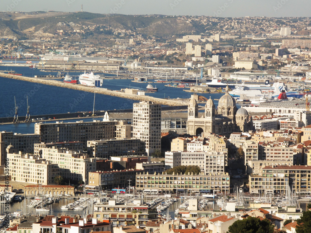 Stadtansicht von der Hafenstadt Marseille