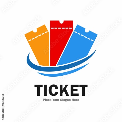 tickets icons logo vector design. Suitable for business, web, travel movie, music and art