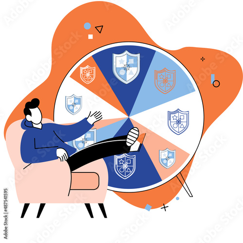 Confidence concept. Person has private conversation metaphor. Confidential communication. Trust property, reassuring partnerships, conviction. Protection of intellectual property. Confidential data