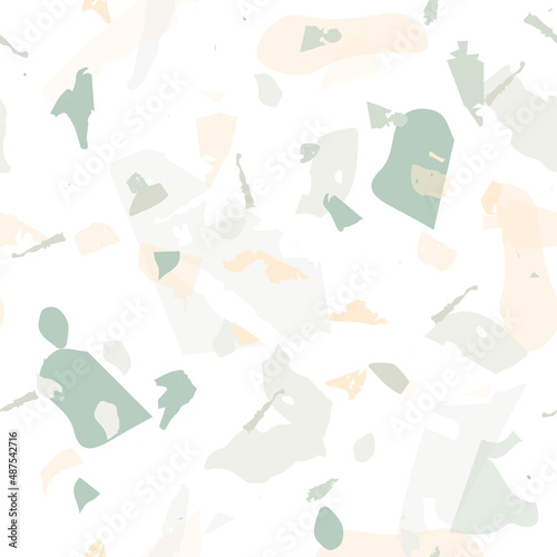 Terrazzo seamless pattern. Earthy  minimalistic