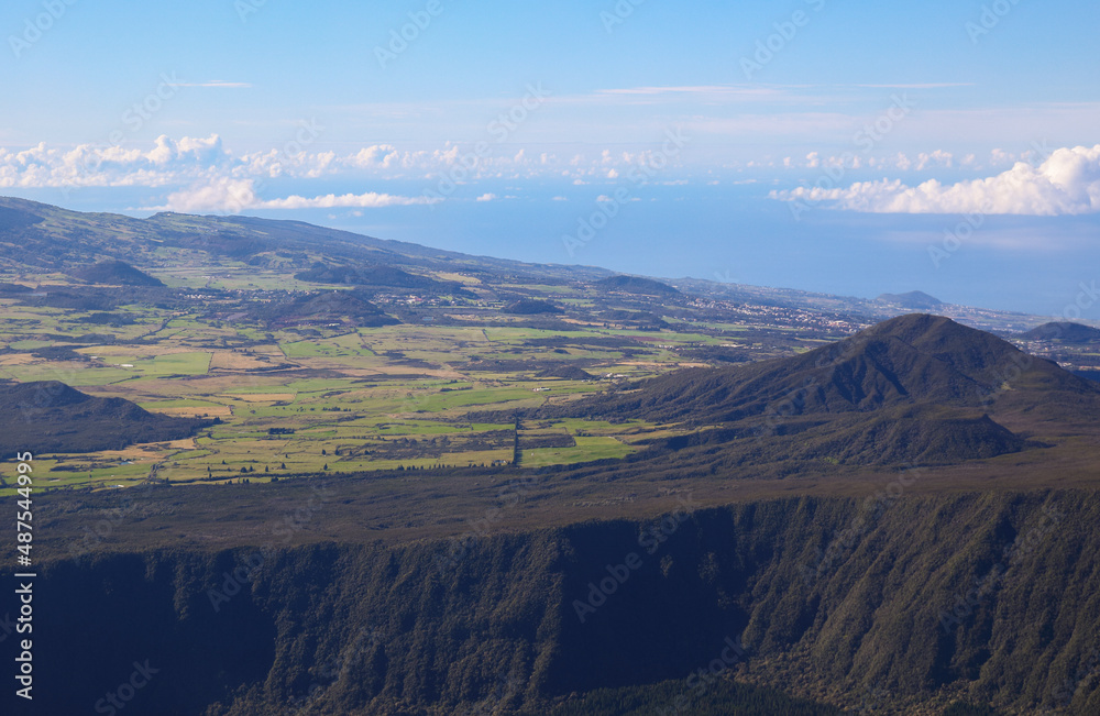 La plaine des cafre vu du ciel - Ile de La Réunion 