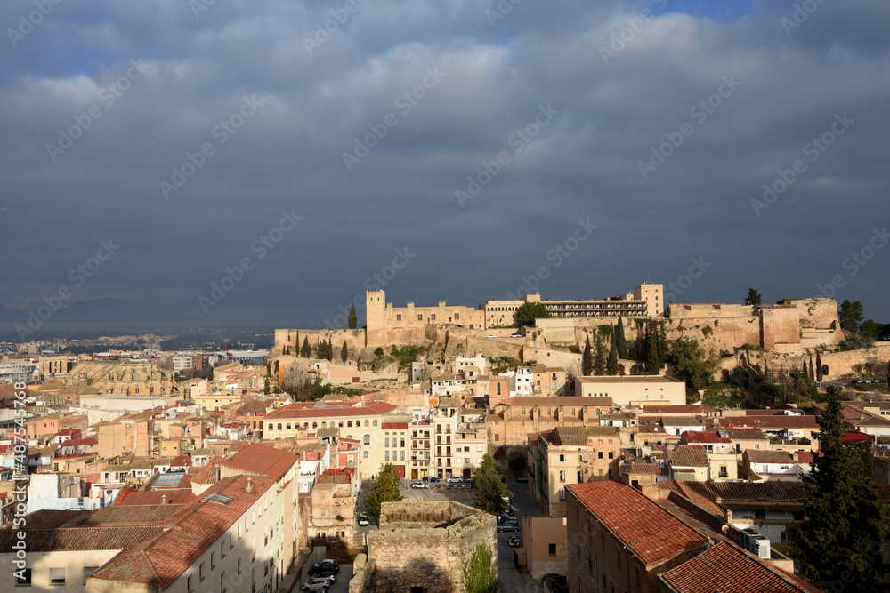view of the city of Tortosa, Tarragona province, Catalonia, Spain