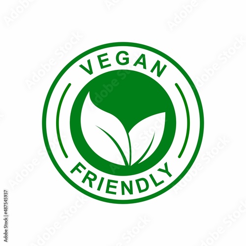 Vegan friendly badge. Suitable for product label