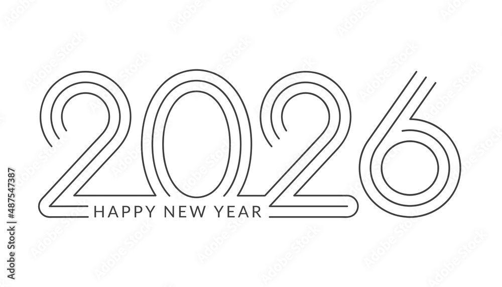 2026 Happy New Year in golden design, Holiday greeting card design 2026 Happy New Year in golden design, Holiday greeting card design