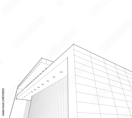 sketch of building