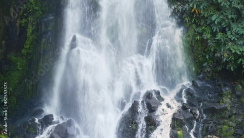 Waterfall Ribeira of Caldeiroes Azores Islands Sao Miguel nature Park photo