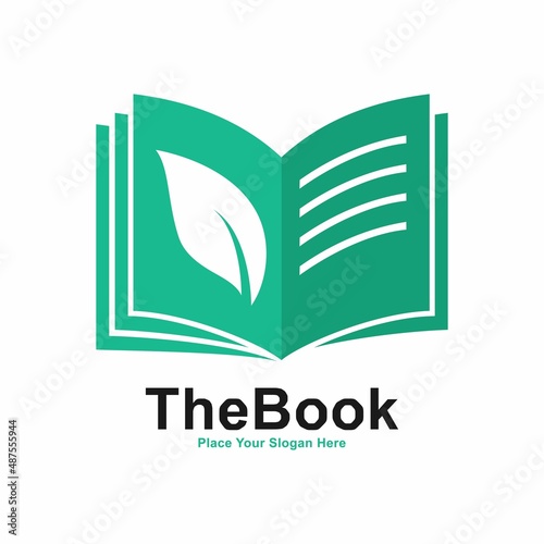 Book leaf vector logo design. Suitable for business, web, nature, education and art