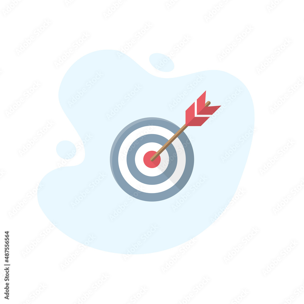 Target with arrow icon in excellent flat design. Vector illustration eps10 Target with arrow icon in excellent flat design. Vector illustration eps10