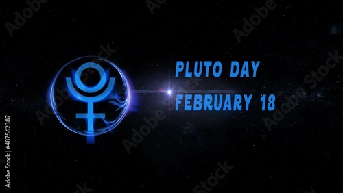 Fotografie pluto day 3d illustration