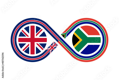 unity concept. english and afrikaans language translation icon. vector illustration isolated on white background