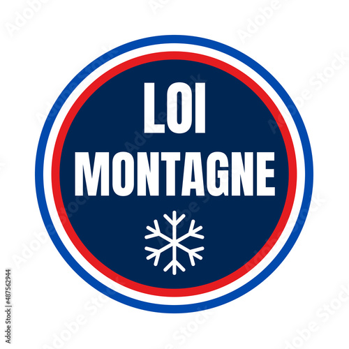 Symbole loi montagne en France photo