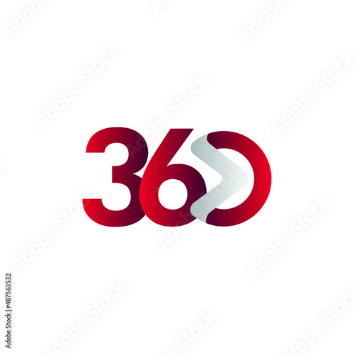 360 Letter Initial Logo Design Template Vector Illustration 