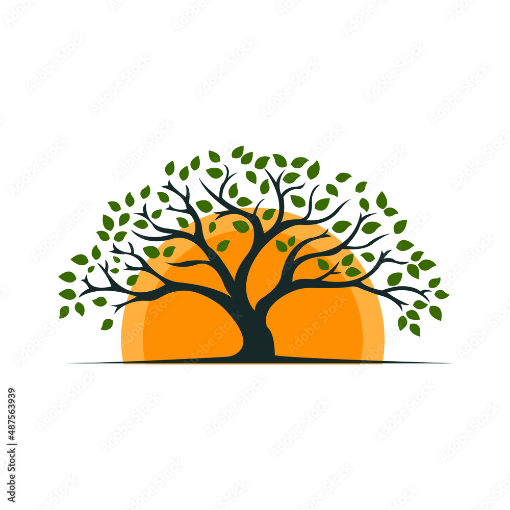 Obraz premium Tree Life Concept Logo Design