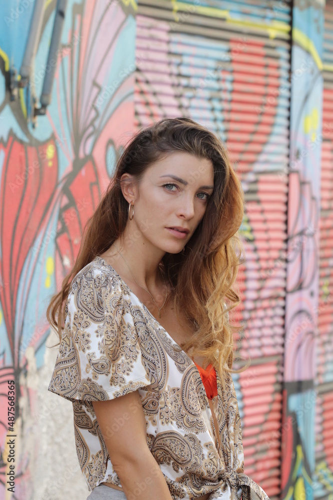 Fototapeta premium portrait of a woman in greece athen 