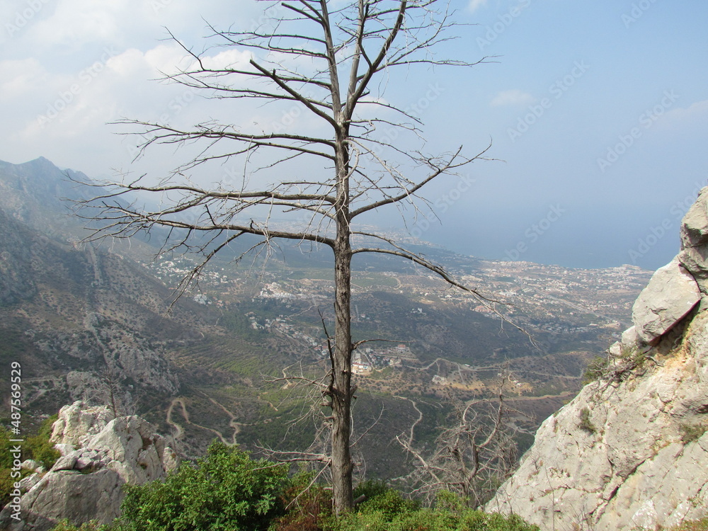 view from the top of Kyrenia mountain range