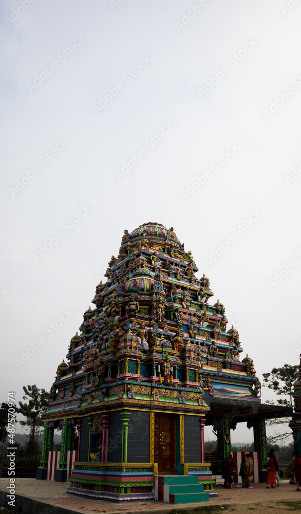 Kailashahar, India - January 23 2022: The new Tirupati Balaji Temple at North Tripura, India