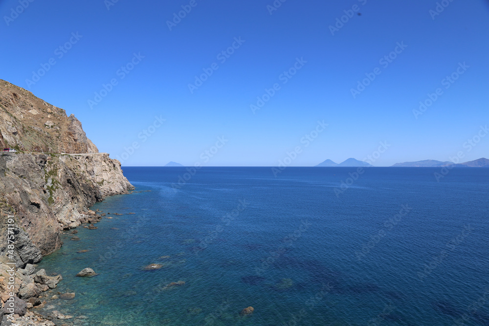 View of the coastline in the province of Gioiosa Marea