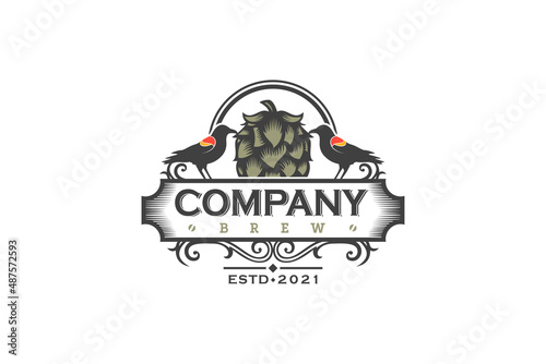 vintage brewing logo design
