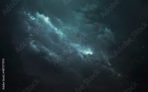 3D illustration of Deep space background, full of stars and galaxies. Elements of image provided by Nasa