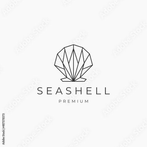Seashell logo vector icon design template