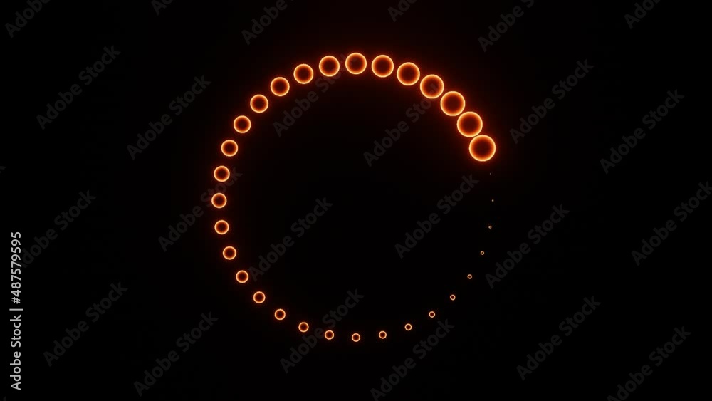 Looping Loading Design with Alpha Channel consisting of fiery circles Looping Loading Design with Alpha Channel consisting of fiery circles