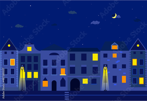 Vector illustration in simple minimalistic geometric flat style