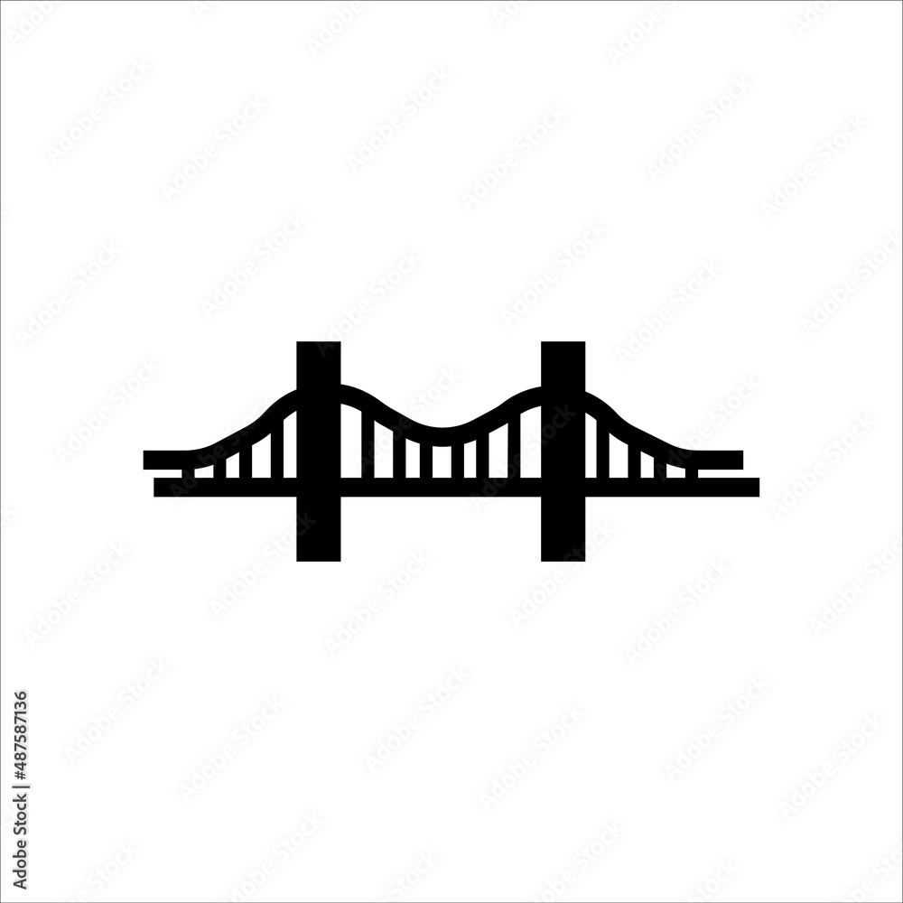 Obraz premium bridge icon vector illustration symbol