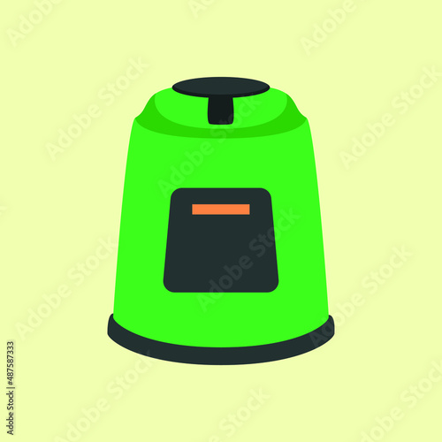 Compost Bin Cartoon Flat Vector