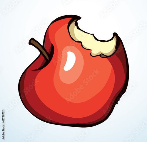 Stub from Apple. Vector drawing