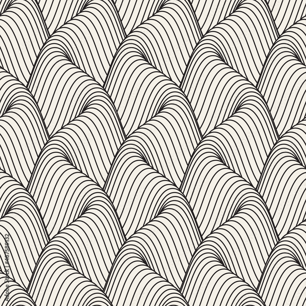 Vector seamless pattern. Repeating geometric elements. Stylish monochrome background design. Vector seamless pattern. Repeating geometric elements. Stylish monochrome background design.