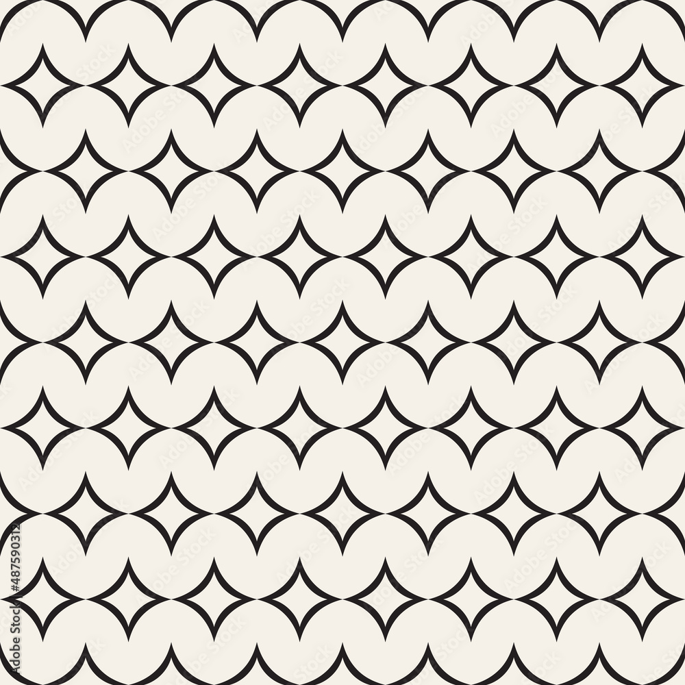 Vector seamless pattern. Repeating geometric elements. Stylish monochrome background design. Vector seamless pattern. Repeating geometric elements. Stylish monochrome background design.
