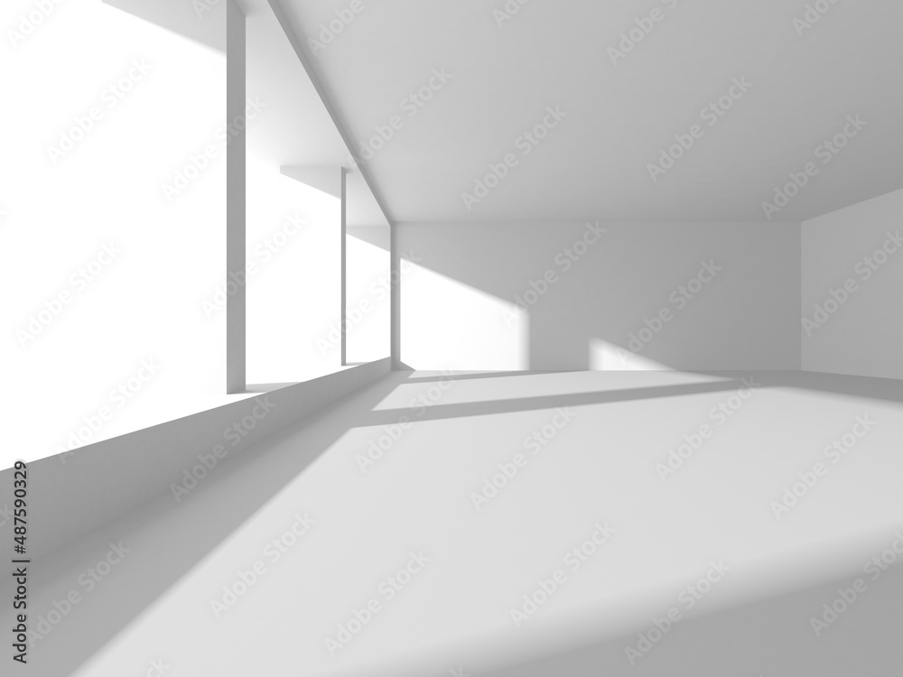 Obraz premium White Modern Background. Abstract Building Concept