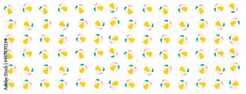 set of summer icons pattern background
