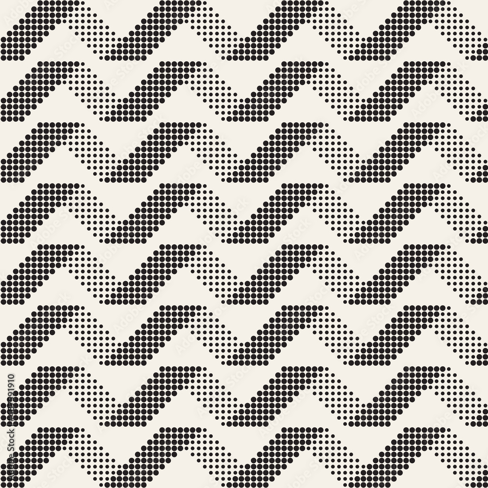 Fototapeta premium Vector seamless pattern. Repeating geometric elements. Stylish monochrome background design.