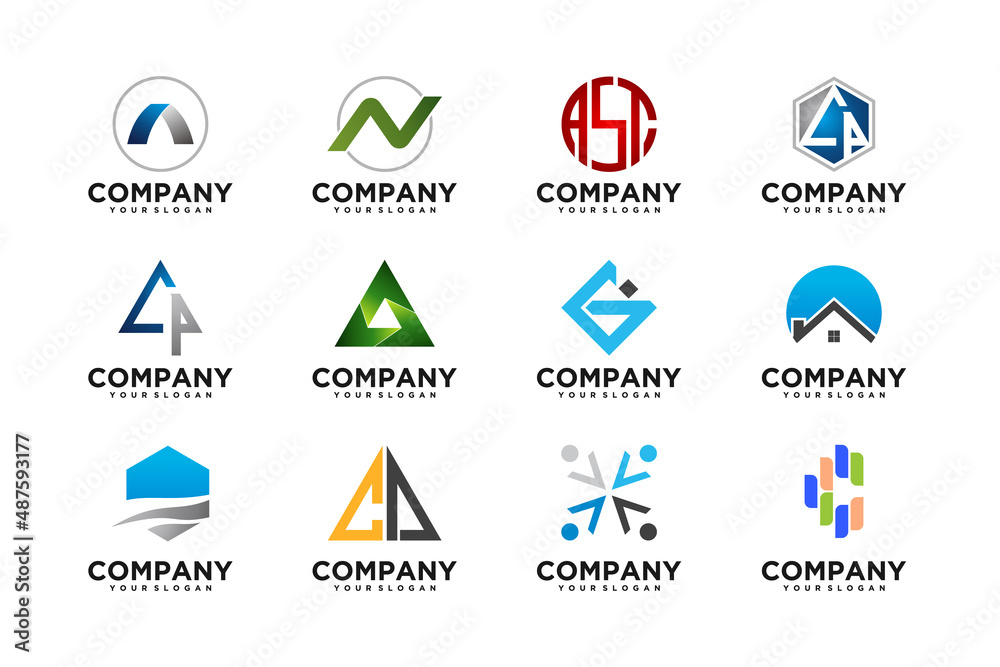 set of random logo creative, reference logo for your business set of random logo creative, reference logo for your business