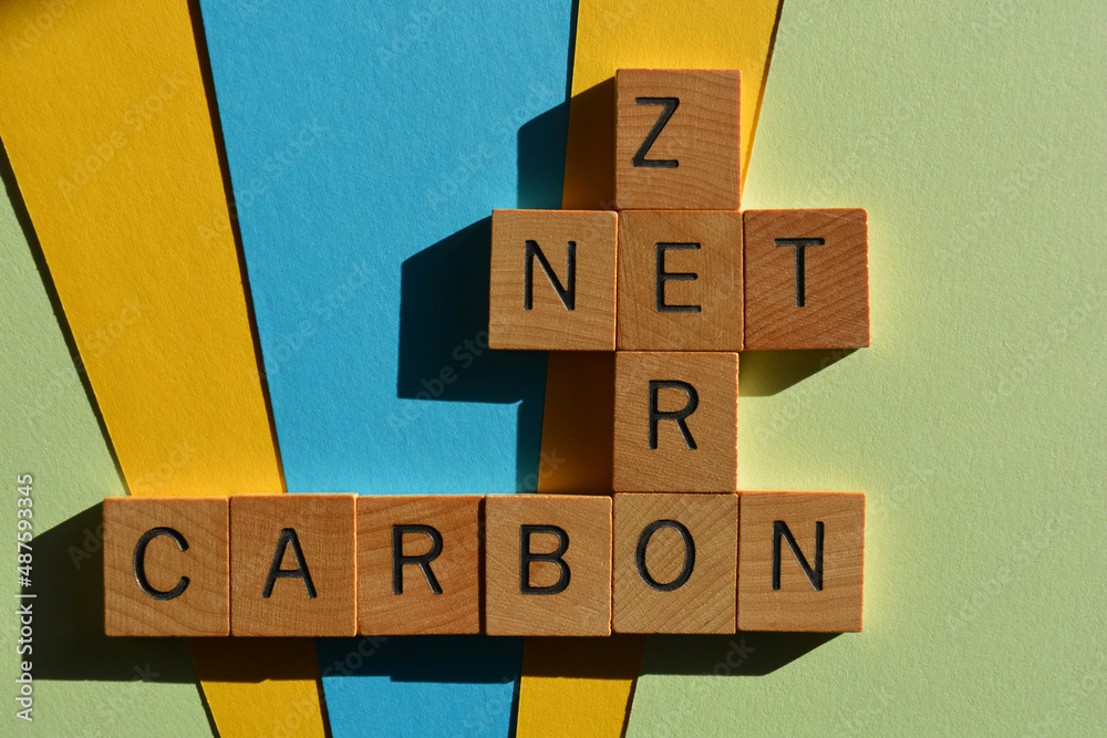 Net Zero Carbon, emissions goal Stock Photo Adobe Stock
