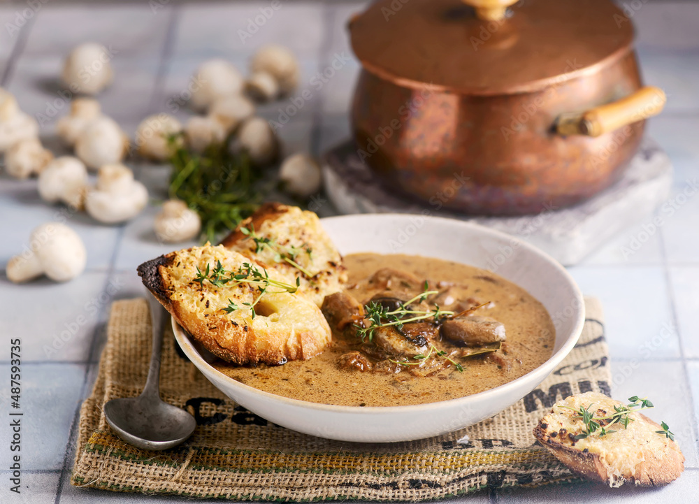 French mushroom onion soup French mushroom onion soup