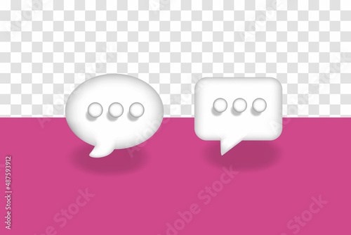 white speech bubble chat icon collection set of posters and banner sticker concept. vector eps 10 editable photo