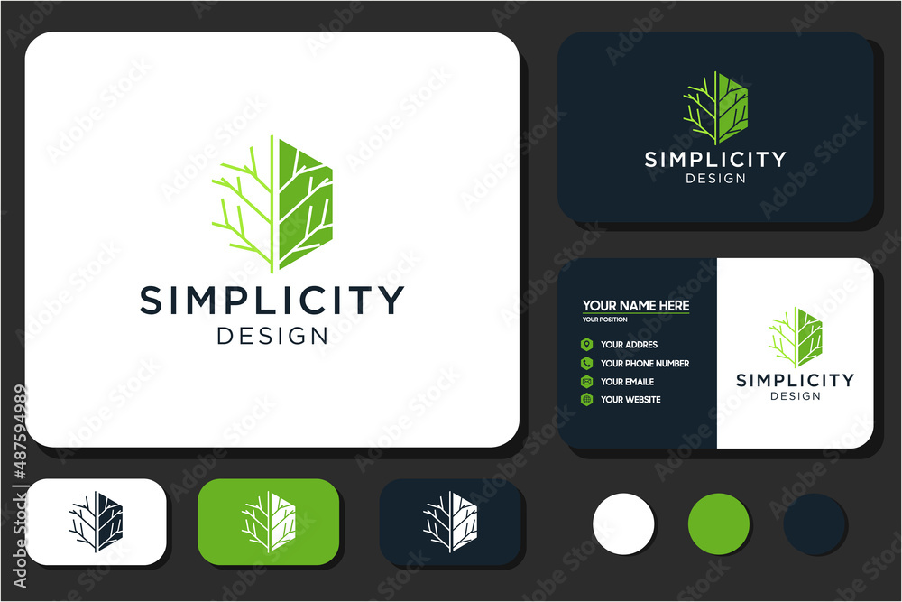 simplicity logo design, reference logo for your business Stock Vector
