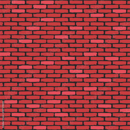 Brick wall texture, Red, brown brick pattern. Vector illustration.