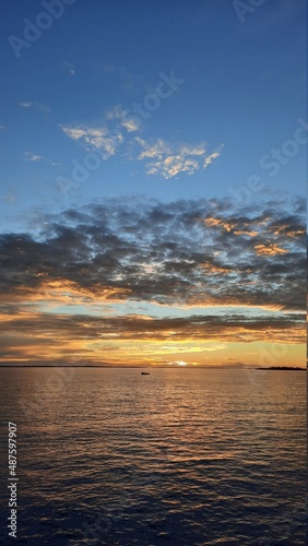 sunset over the sea
