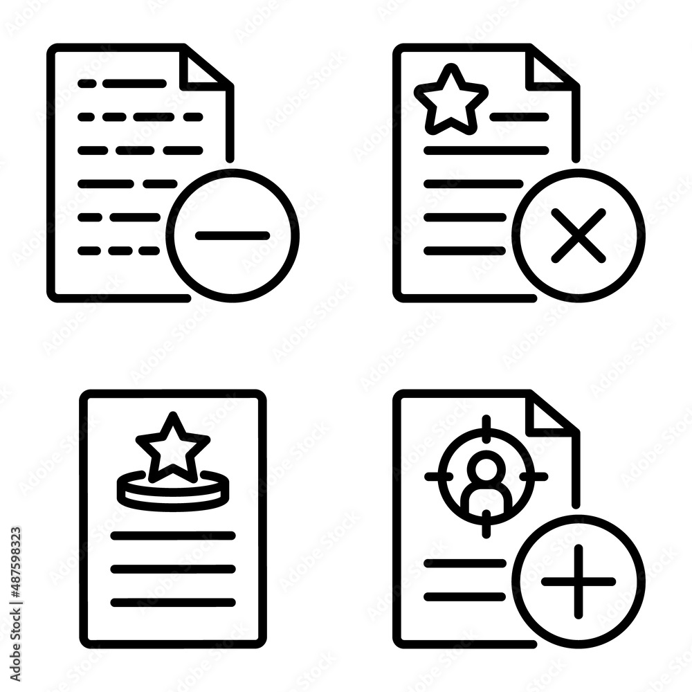 Docs1-2 Flat Icon Set Isolated On White Background Docs1-2 Flat Icon Set Isolated On White Background