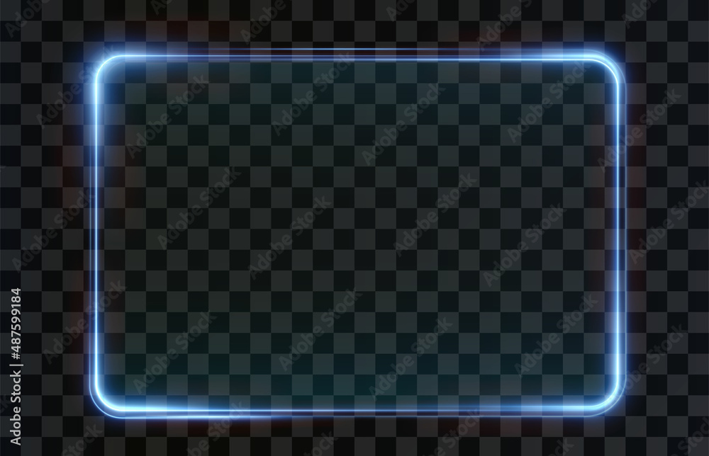 Collection of futuristic hud light blue frame. Technological background. Light glass blue frames square, oval, rectangle, circle. HUD PNG. Vector Illustration.