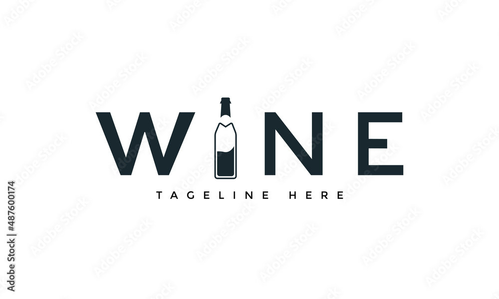 Obraz premium wine logo template, icon illustration vector graphic