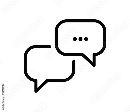 bubble text SMS chat Icon vector esp
