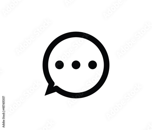 bubble text SMS chat Icon vector esp
