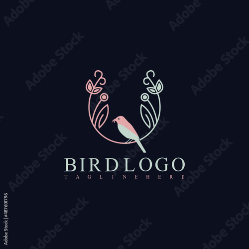 Bird logo design lafe vector template photo